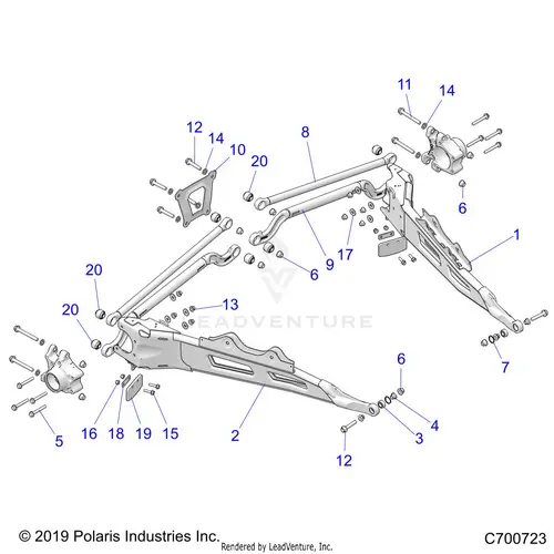Suspension: Rear Control Arms - 2020 Polaris Rzr Turbo S Velocity 1