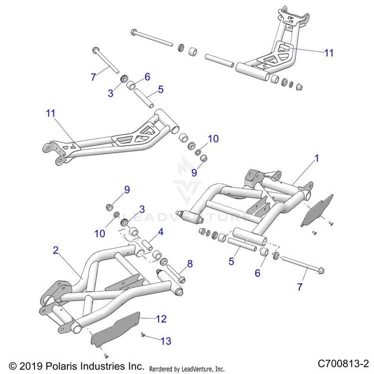 Suspension: Rear Control Arms - 2021 Polaris General Xp 1000 Deluxe 1