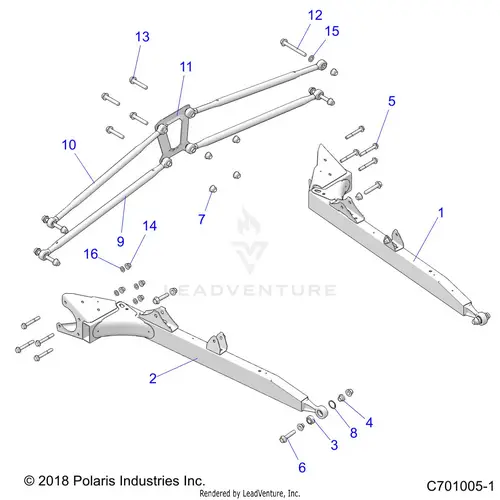 Suspension: Rear Control Arms - 2021 Polaris Rzr Xp 4 Turbo 1
