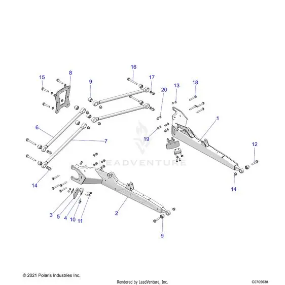Suspension: Rear Control Arms - 2022 Polaris Rzr Pro Xp 4 Sport 1