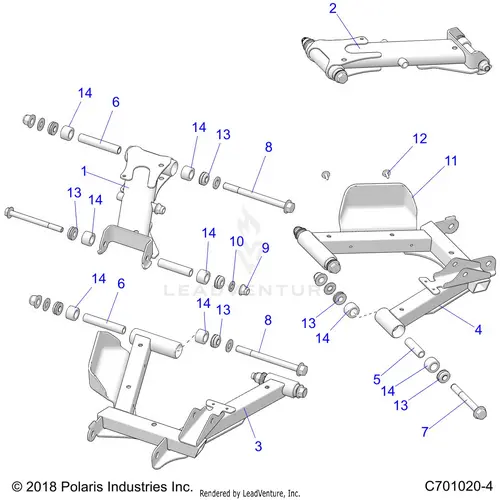 Suspension: Rear Control Arms - 2023 Polaris Rzr 900 Trail 1