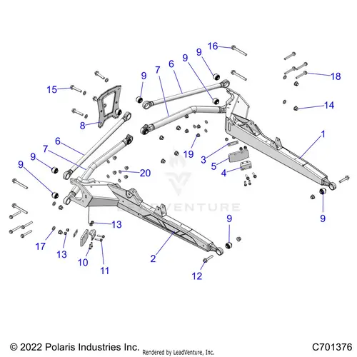 Suspension: Rear Control Arms - 2023 Polaris Rzr Pro Xp Sport 1