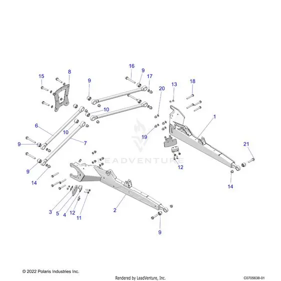 Suspension: Rear Control Arms - 2023 Polaris Rzr Pro Xp Ultimate 1