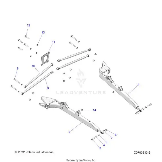 Suspension: Rear Control Arms - 2023 Polaris Rzr Xp 1000 Premium 1