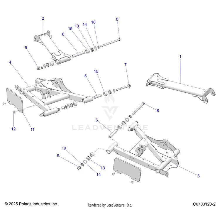 Suspension: Rear Control Arms - 2025 Polaris General 1000 Premium 1