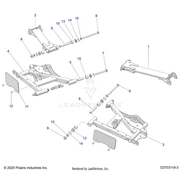Suspension: Rear Control Arms - 2025 Polaris General 4 1000 Sport 1