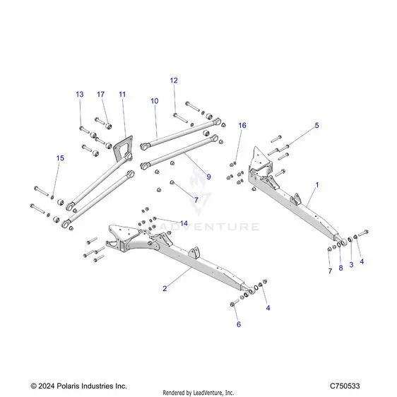 Suspension: Rear Control Arms - 2025 Polaris Rzr Xp 4 1000 Premium 1