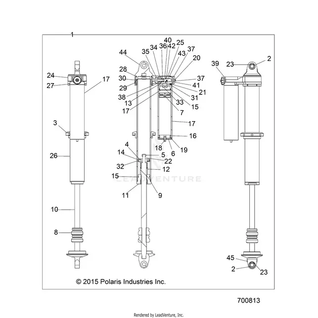 Suspension: Rear Shock (2) - 2016 Polaris Rzr Xp 4 1000 1