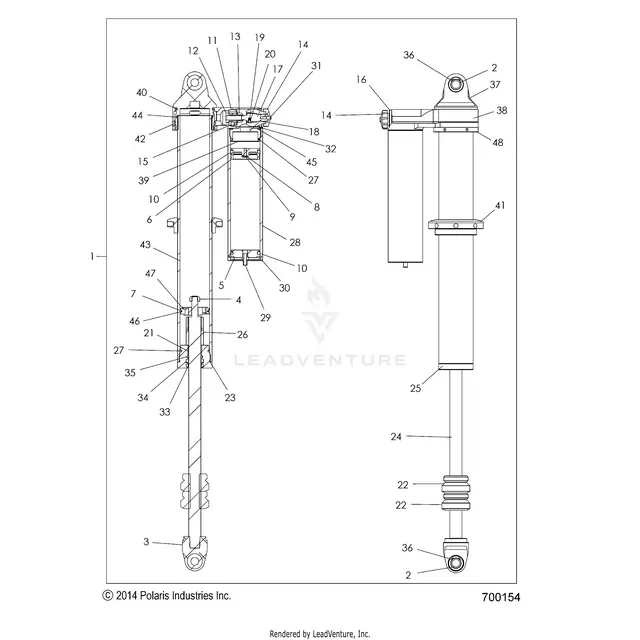Suspension: Rear Shock - 2015 Polaris Rzr Xp 1000 1