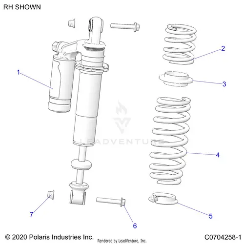 Suspension: Rear Shock - 2024 Polaris Rzr 900 Trail Ultimate 1