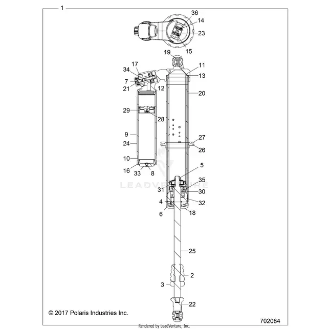 Suspension: Rear Shock (4) - 2018 Polaris Rzr Xp Turbo 1