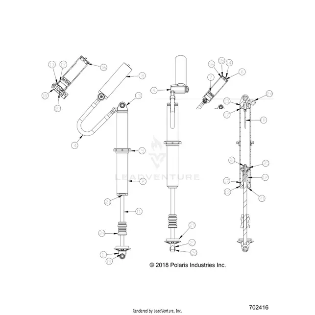 Suspension: Rear Shock Internals - 2018 Polaris Rzr Rs1 1