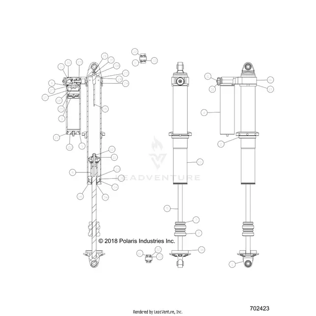 Suspension: Rear Shock Internals - 2018 Polaris Rzr Xp 1000 1