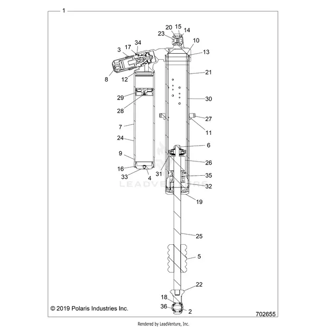 Suspension: Rear Shock Internals - 2021 Polaris Rzr Turbo S 4 1