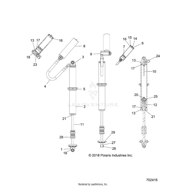 Suspension: Rear Shock Internals - 2022 Polaris Rzr Rs1 Eps 1