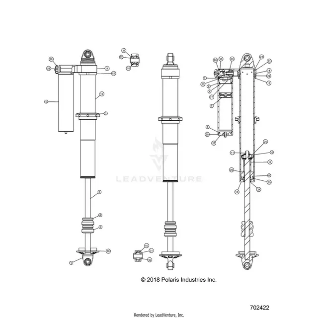 Suspension: Rear Shock Internals H.Lift - 2020 Polaris Rzr Xp 1000 1