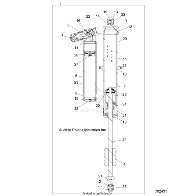 Suspension: Rear Shock Internals Turbo S And Le - 2021 Polaris Rzr Turbo S 1