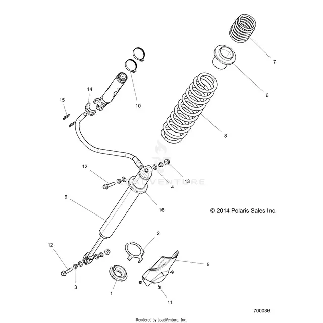 Suspension: Rear Shock Mounting (2) - 2015 Polaris Rzr Xp 1000 1