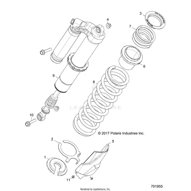 Suspension: Rear Shock Mounting (2) - 2018 Polaris Rzr Xp 4 Turbo 1
