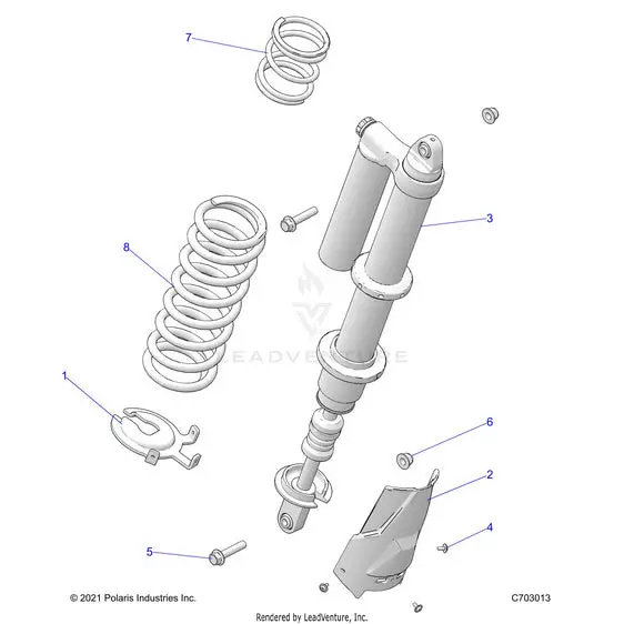 Suspension: Rear Shock Mounting (2) - 2025 Polaris Rzr Pro S Ultimate 1