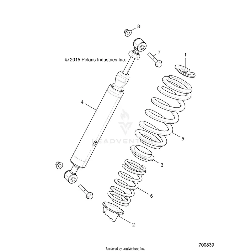 Suspension: Rear Shock Mounting - 2016 Polaris General 1000 Eps 1