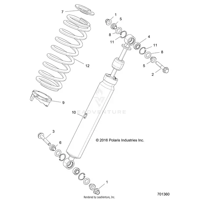 Suspension: Rear Shock Mounting - 2017 Polaris Rzr 570 S 1