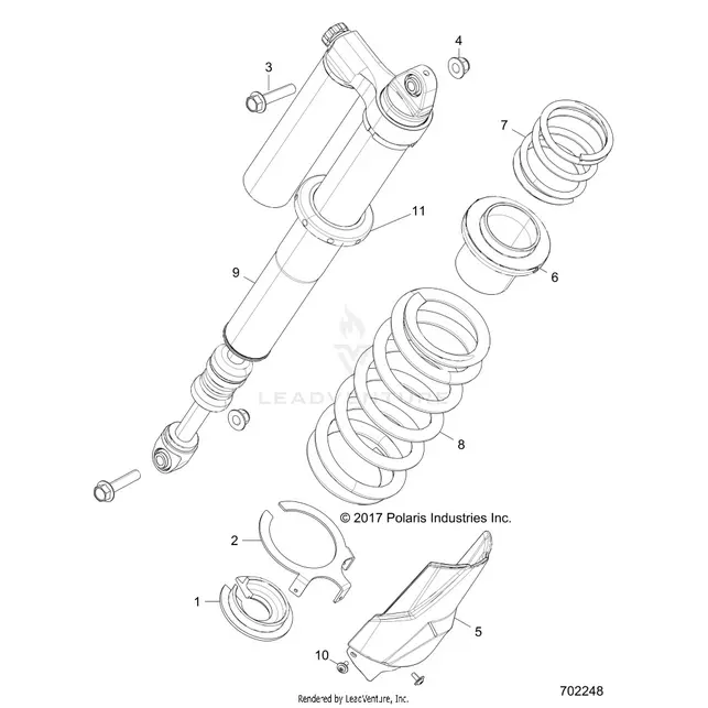 Suspension: Rear Shock Mounting - 2018 Polaris Rzr Xp 4 Turbo 1