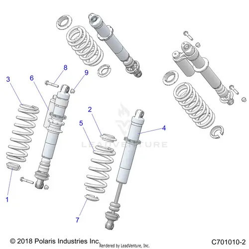 Suspension: Rear Shock Mounting - 2020 Polaris Rzr Trail S 900 1