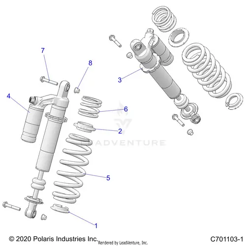 Suspension: Rear Shock Mounting - 2021 Polaris Rzr S 4 1000 1