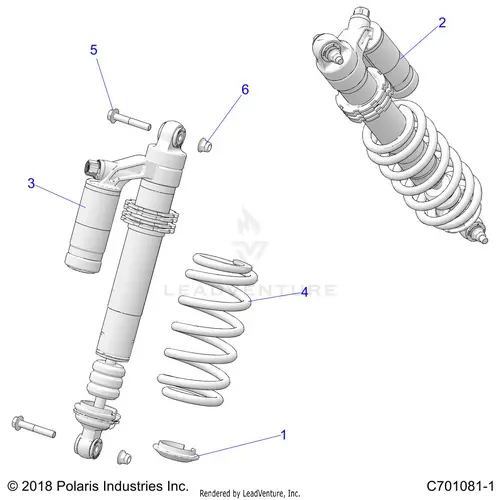 Suspension: Rear Shock Mounting - 2021 Polaris Rzr Trail S 1000 Eps 1
