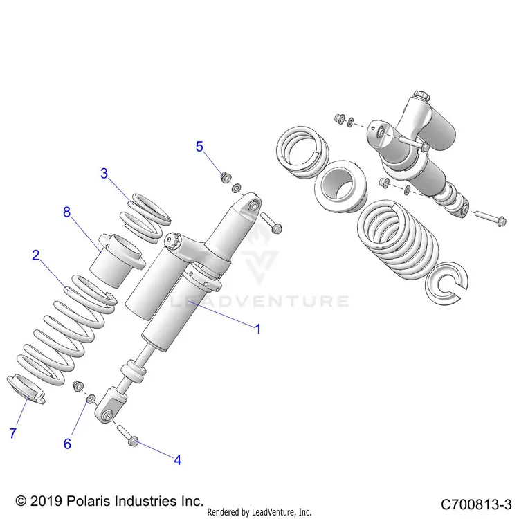 Suspension: Rear Shock Mounting - 2022 Polaris General Xp 1000 Hunter 1