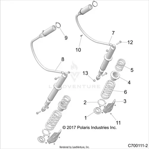 Suspension: Rear Shock Mounting - 2022 Polaris Rzr Rs1 Eps 1