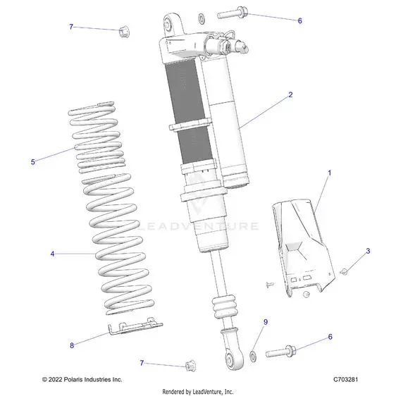 Suspension: Rear Shock Mounting - 2023 Polaris Rzr Pro R 4 Ultimate Troy Lee Designs 1