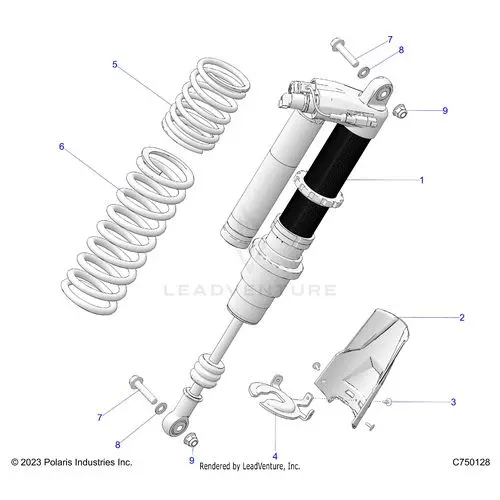 Suspension: Rear Shock & Mounting - 2025 Polaris Rzr Pro R 4 Factory Armored Le Ultimate 1