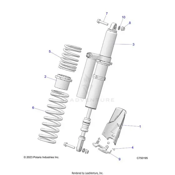 Suspension: Rear Shock & Mounting - 2025 Polaris Rzr Pro S 4 Premium 1