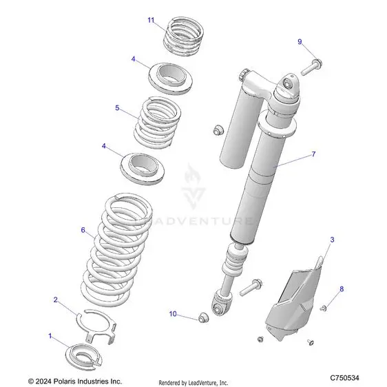Suspension: Rear Shock Mounting - 2025 Polaris Rzr Xp 1000 Premium 1