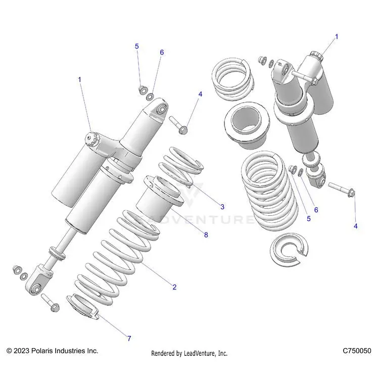 Suspension: Rear Shock Mounting - 2026 Polaris General Xp 1000 Sport 1