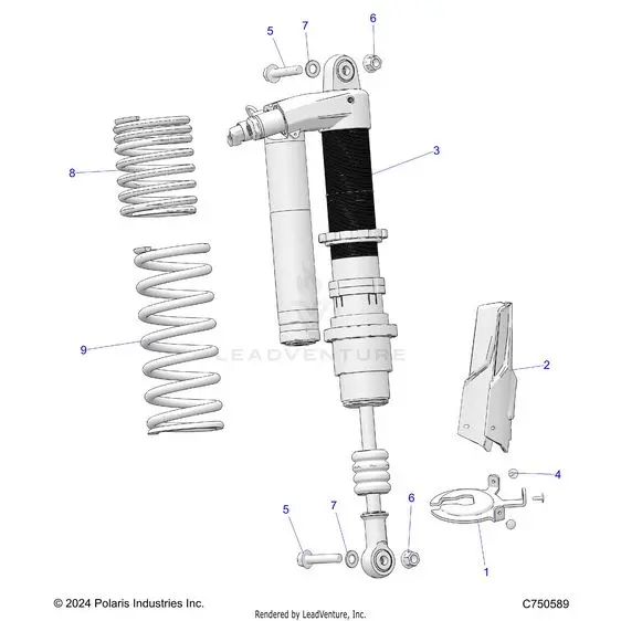 Suspension: Rear Shock & Mounting - 2026 Polaris Rzr Pro S 4 Ultimate Evap Le 1