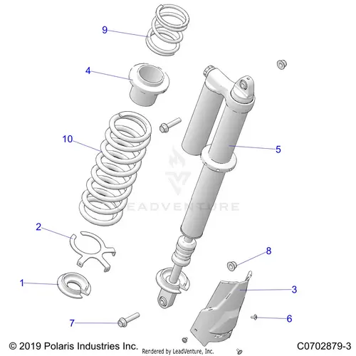 Suspension: Rear Shock Mounting Standard/Premium - 2021 Polaris Rzr Pro Xp Sport Rockford Le 1