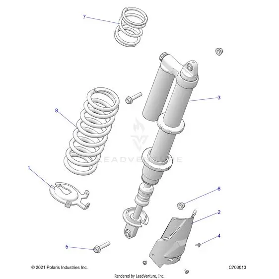 Suspension: Rear Shock Mounting Standard/Premium - 2022 Polaris Rzr Turbo R Ultimate 1