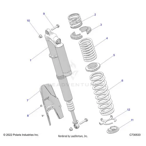 Suspension: Rear Shock Mounting Standard/Premium - 2023 Polaris Rzr Pro Xp 4 Sport 1