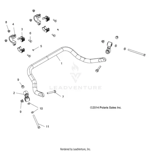 Suspension: Rear Stabilizer Bar - 2018 Polaris Rzr 900/900 Eps 1