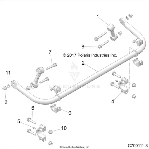 Suspension: Rear Stabilizer Bar - 2021 Polaris Rzr Rs1 Eps 1