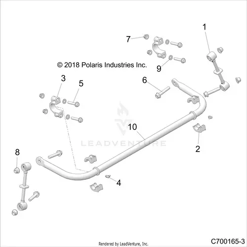 Suspension: Rear Stabilizer Bar - 2021 Polaris Rzr Turbo S 4 1