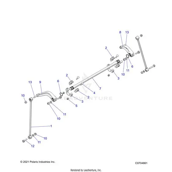 Suspension: Rear Stabilizer Bar - 2022 Polaris Rzr Pro R 4 Sport 1