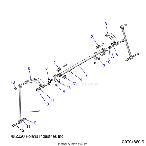 Suspension: Rear Stabilizer Bar - 2022 Polaris Rzr Pro R Ultimate 1