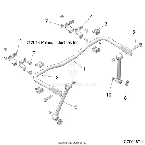 Suspension: Rear Stabilizer Bar - 2022 Polaris Rzr Trail 570 1