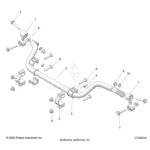 Suspension: Rear Stabilizer Bar - 2022 Polaris Rzr Trail S 1000 Premium 1