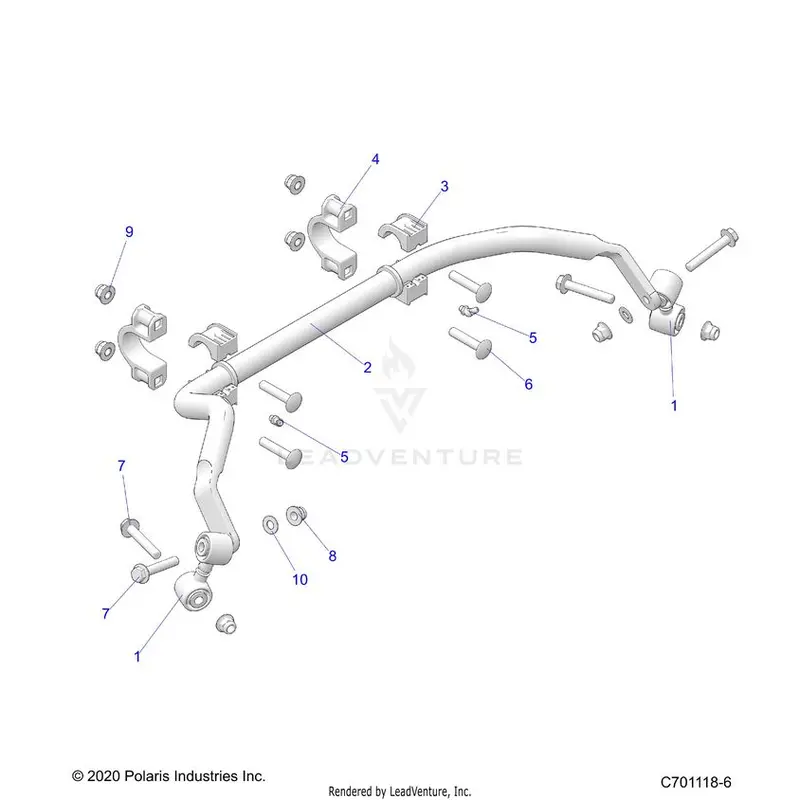Suspension: Rear Stabilizer Bar - 2023 Polaris General 1000 Sport 1