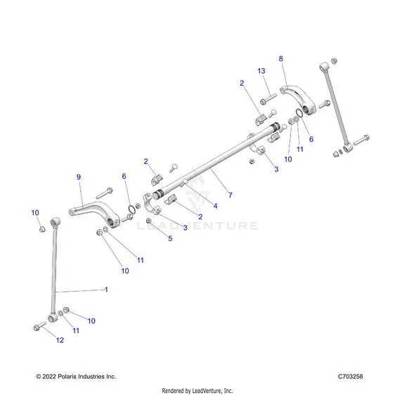 Suspension: Rear Stabilizer Bar - 2023 Polaris Rzr Pro R 4 Sport 1